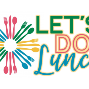 A colorful logo that says let 's do lunch.